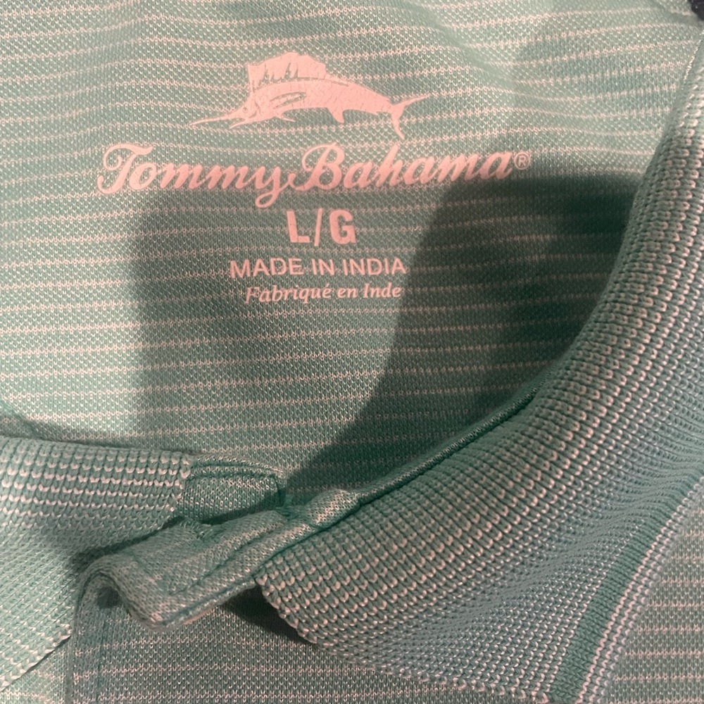 Tommy Bahama Enfielder 2.0 Polo Shirt Green/White Size Large - Picture 4 of 7